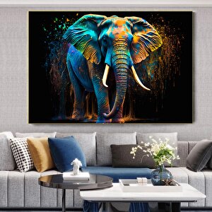 Banksy Tarzı Fil Kanvası, Pop Art Fil Posteri, Graffiti Fil Duvar Dekoru