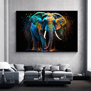 Banksy Tarzı Fil Kanvası, Pop Art Fil Posteri, Graffiti Fil Duvar Dekoru