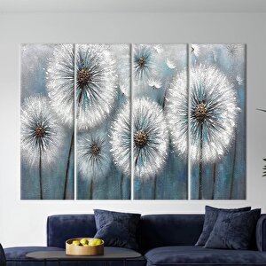 Karahindiba Duvar Dekoru, Çiçek Posteri, Soyut Karahindiba Kanvas Tablosu 100x150 cm