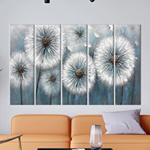 Karahindiba Duvar Dekoru, Çiçek Posteri, Soyut Karahindiba Kanvas Tablosu 100x150 cm