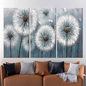 Karahindiba Duvar Dekoru, Çiçek Posteri, Soyut Karahindiba Kanvas Tablosu