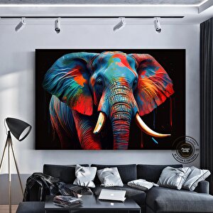 Fil Duvar Dekoru Oturma Odası, Pop Art Duvar Sanatı Kanvas, Ekstra Büyük Soyut Duvar Sanatı