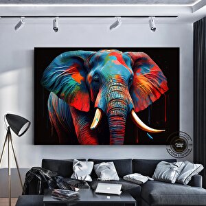 Fil Duvar Dekoru Oturma Odası, Pop Art Duvar Sanatı Kanvas, Ekstra Büyük Soyut Duvar Sanatı