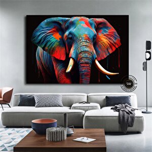 Fil Duvar Dekoru Oturma Odası, Pop Art Duvar Sanatı Kanvas, Ekstra Büyük Soyut Duvar Sanatı 40x60 cm