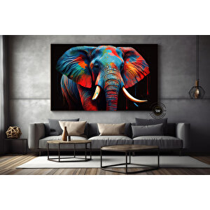 Fil Duvar Dekoru Oturma Odası, Pop Art Duvar Sanatı Kanvas, Ekstra Büyük Soyut Duvar Sanatı