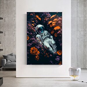 Çiçeklerin İçinde Yatan Astronot – Astronot Posteri Ve Kanvas Baskı