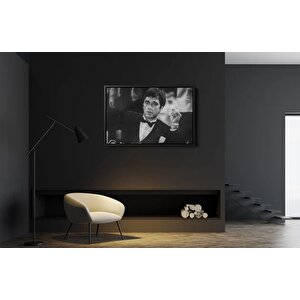 Film Sahnesi – Al Pacino Ünlü Portre Sanatı, Scarface Kanvas Tablo, Asılmaya Hazır Al Pacino Posteri
