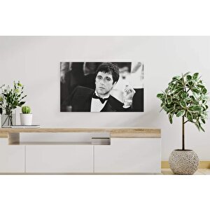 Film Sahnesi – Al Pacino Ünlü Portre Sanatı, Scarface Kanvas Tablo, Asılmaya Hazır Al Pacino Posteri