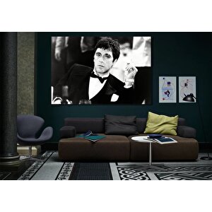 Film Sahnesi – Al Pacino Ünlü Portre Sanatı, Scarface Kanvas Tablo, Asılmaya Hazır Al Pacino Posteri 140x200 cm