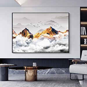 Soyut Dağ Manzarası Kanvas Duvar Sanatı; Dağ Manzarası Kanvas Duvar Dekoru; Oda Dekoru; Yılbaşı Hedi 80x120 cm