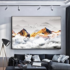 Soyut Dağ Manzarası Kanvas Duvar Sanatı; Dağ Manzarası Kanvas Duvar Dekoru; Oda Dekoru; Yılbaşı Hedi 120x180 cm