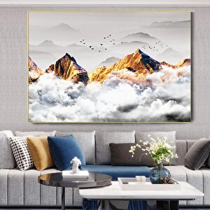 Soyut Dağ Manzarası Kanvas Duvar Sanatı; Dağ Manzarası Kanvas Duvar Dekoru; Oda Dekoru; Yılbaşı Hedi