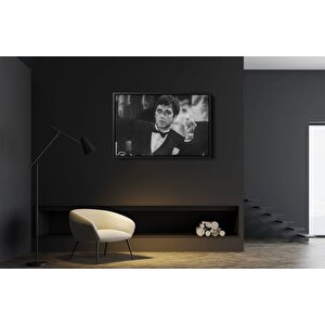 Film Sahnesi – Al Pacino Ünlü Portre Sanatı, Scarface Kanvas Tablo, Asılmaya Hazır Al Pacino Posteri