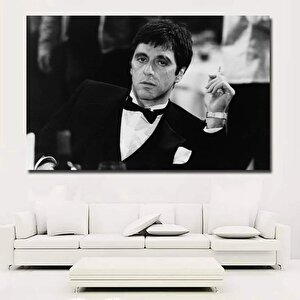 Film Sahnesi – Al Pacino Ünlü Portre Sanatı, Scarface Kanvas Tablo, Asılmaya Hazır Al Pacino Posteri 150x290 cm