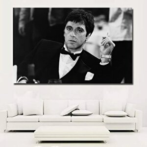 Film Sahnesi – Al Pacino Ünlü Portre Sanatı, Scarface Kanvas Tablo, Asılmaya Hazır Al Pacino Posteri 80x160 cm