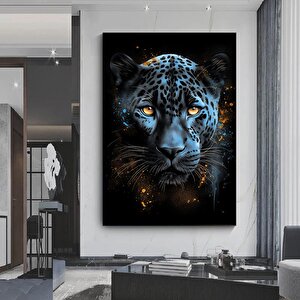 Leopar Kanvas Duvar Sanatı – Afrika Hayvan Sanatı – Safari Sanatı – Orman Kanvas Baskısı – Büyük Ked 100x150 cm