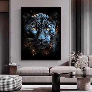 Leopar Kanvas Duvar Sanatı – Afrika Hayvan Sanatı – Safari Sanatı – Orman Kanvas Baskısı – Büyük Ked 40x60 cm