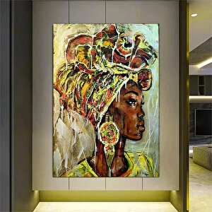 Etnik Kanvas Sanatı, Kadın Duvar Sanatı, Kanvas Duvar Sanatı, Etnik Kadın Duvar Sanatı 40x60 cm