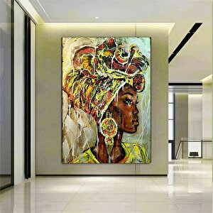 Etnik Kanvas Sanatı, Kadın Duvar Sanatı, Kanvas Duvar Sanatı, Etnik Kadın Duvar Sanatı 40x60 cm