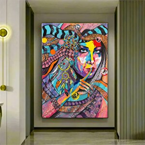 Etnik Kanvas Sanatı, Kadın Duvar Sanatı, Kanvas Duvar Sanatı, Etnik Kadın Duvar Sanatı