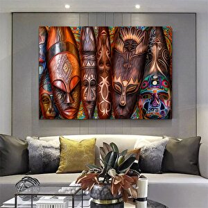 Afrika Kabile Maskesi Kanvas Duvar Sanatı – Afrika Maskesi, Etnik Ev Dekoru 120x180 cm