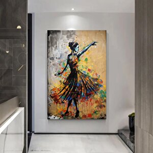 Balerin Graffiti Poster; Sokak Sanatı 40x60 cm