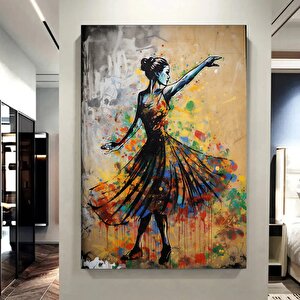 Balerin Graffiti Poster; Sokak Sanatı