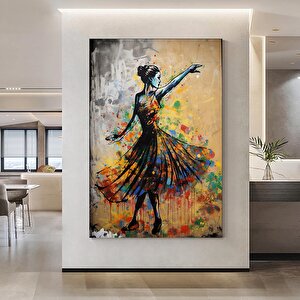 Balerin Graffiti Poster; Sokak Sanatı