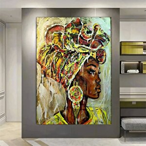 Etnik Kanvas Sanatı, Kadın Duvar Sanatı, Kanvas Duvar Sanatı, Etnik Kadın Duvar Sanatı 30x40 cm