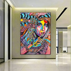 Etnik Kanvas Sanatı, Kadın Duvar Sanatı, Kanvas Duvar Sanatı, Etnik Kadın Duvar Sanatı