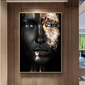 Modern Afrikalı Kadın Tablosu – Oturma Odası Dekoru, Etnik Kadın Sanatı 80x120 cm