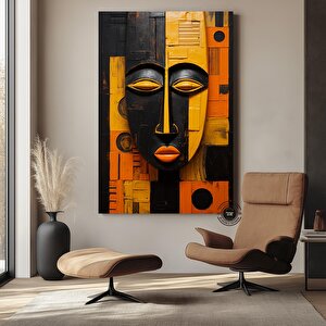 Kabile Maskesi Poster, Afrikalı Maske Kanvası, Etnik Duvar Dekoru