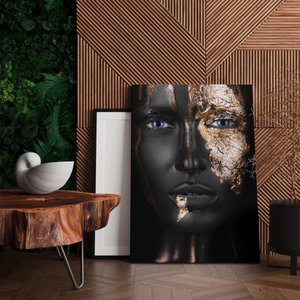 Modern Afrikalı Kadın Tablosu – Oturma Odası Dekoru, Etnik Kadın Sanatı 70x100 cm