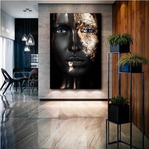 Modern Afrikalı Kadın Tablosu – Oturma Odası Dekoru, Etnik Kadın Sanatı 70x100 cm