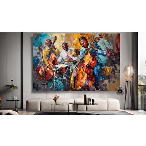 Caz Duvar Sanatı; Müzisyen Baskıları; Afrika Duvar Sanatı Baskıları; Soyut Modern Duvar Sanatı Baskı 120x180 cm