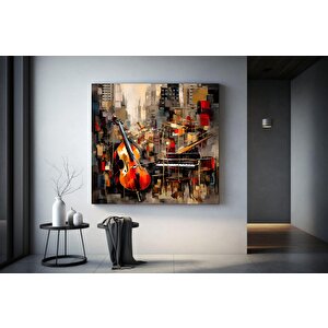 Soyut Müzik Enstrümanları Caz Kanvas; Caz Müzik Tablosu