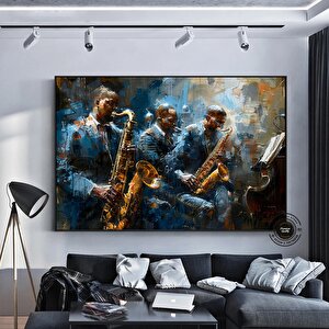 Caz Duvar Sanatı; Müzisyen Baskıları; Afrika Duvar Sanatı Baskıları; Soyut Modern Duvar Sanatı Baskı 120x180 cm