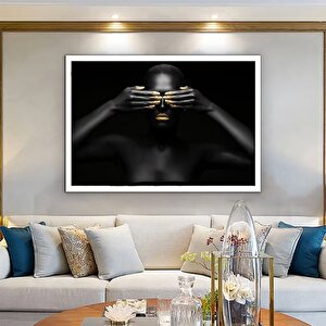 Siyah Kadın Kanvas; Afrika Sanatı Dekor; Etnik Duvar Tablosu