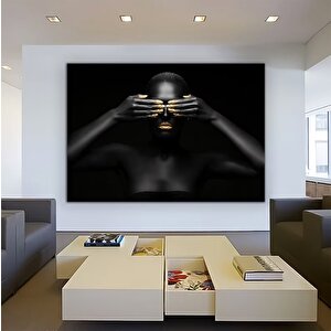 Siyah Kadın Kanvas; Afrika Sanatı Dekor; Etnik Duvar Tablosu