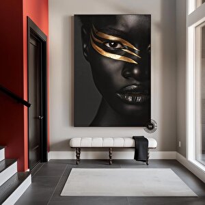 Etnik Kanvas Sanatı, Kadın Duvar Sanatı, Kanvas Duvar Sanatı, Etnik Kadın Duvar Sanatı, Soyut Sanat 70x100 cm