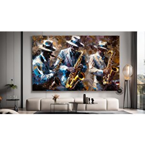 Soyut Caz Müzik Duvar Sanatı; Jazz Kanvas; Afrikalı Duvar Sanatı