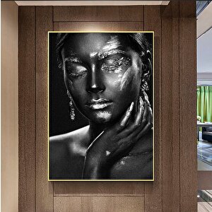 Modern Afrikalı Kadın Tablosu – Oturma Odası Dekoru, Etnik Kadın Sanatı 40x60 cm