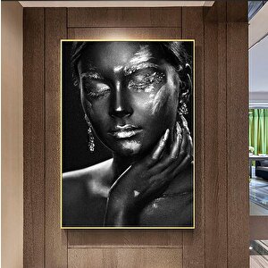 Modern Afrikalı Kadın Tablosu – Oturma Odası Dekoru, Etnik Kadın Sanatı 30x40 cm