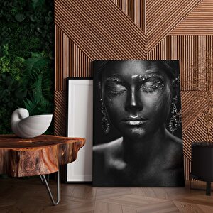 Modern Afrikalı Kadın Tablosu – Oturma Odası Dekoru, Etnik Kadın Sanatı 80x120 cm