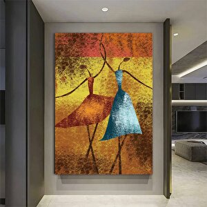 Renkli Sanat Eseri – Yağlı Boya Baskısı; Balerin Suluboya; Bale Kanvas; Dans Sanatı; Afrikalı Kadın 70x100 cm