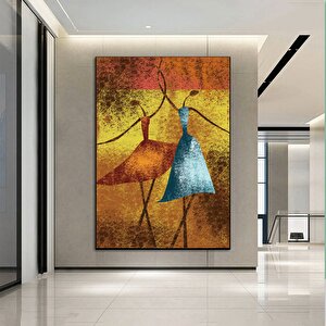 Renkli Sanat Eseri – Yağlı Boya Baskısı; Balerin Suluboya; Bale Kanvas; Dans Sanatı; Afrikalı Kadın
