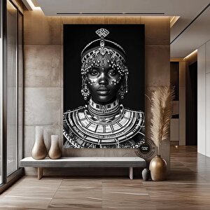 Afrikalı Kadın Kanvas Duvar Sanatı, Etnik Kanvas Duvar Sanatı, Etnik Duvar Dekoru, Afrikalı Kanvas 70x150 cm