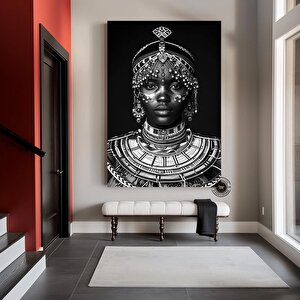 Afrikalı Kadın Kanvas Duvar Sanatı, Etnik Kanvas Duvar Sanatı, Etnik Duvar Dekoru, Afrikalı Kanvas 70x150 cm