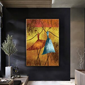 Renkli Sanat Eseri – Yağlı Boya Baskısı; Balerin Suluboya; Bale Kanvas; Dans Sanatı; Afrikalı Kadın