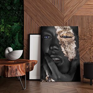 Modern Afrikalı Kadın Tablosu – Oturma Odası Dekoru, Etnik Kadın Sanatı 40x60 cm